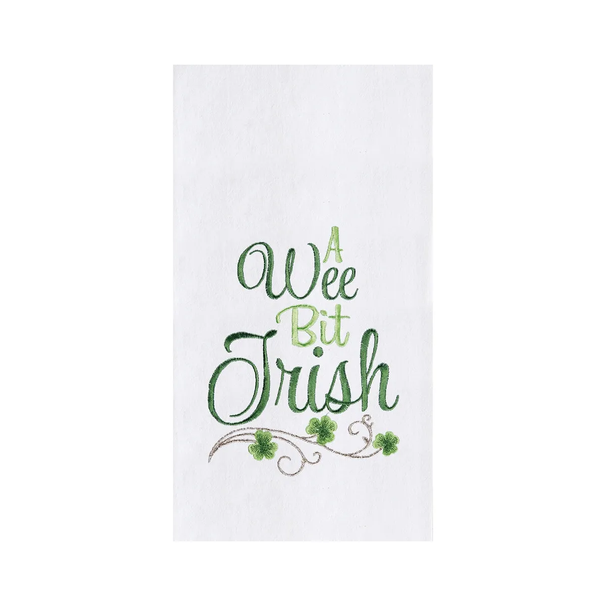 A Wee Bit Irish Embroidered Floursack Kitchen Towel