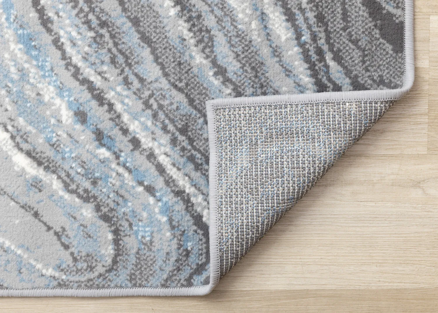 Functional Modern Area Rug - Blue Grey - 7' X 10'