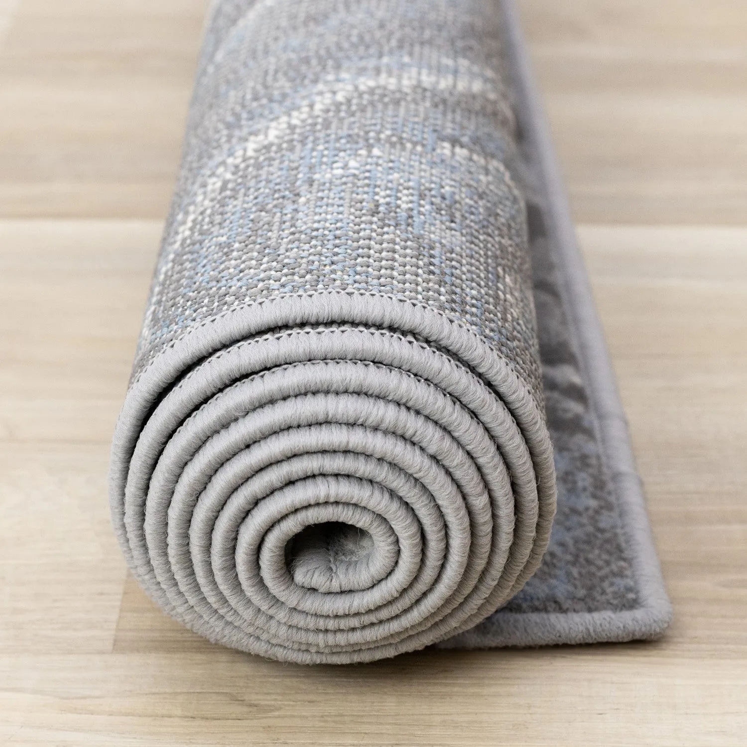 Functional Modern Area Rug - Blue Grey - 7' X 10'