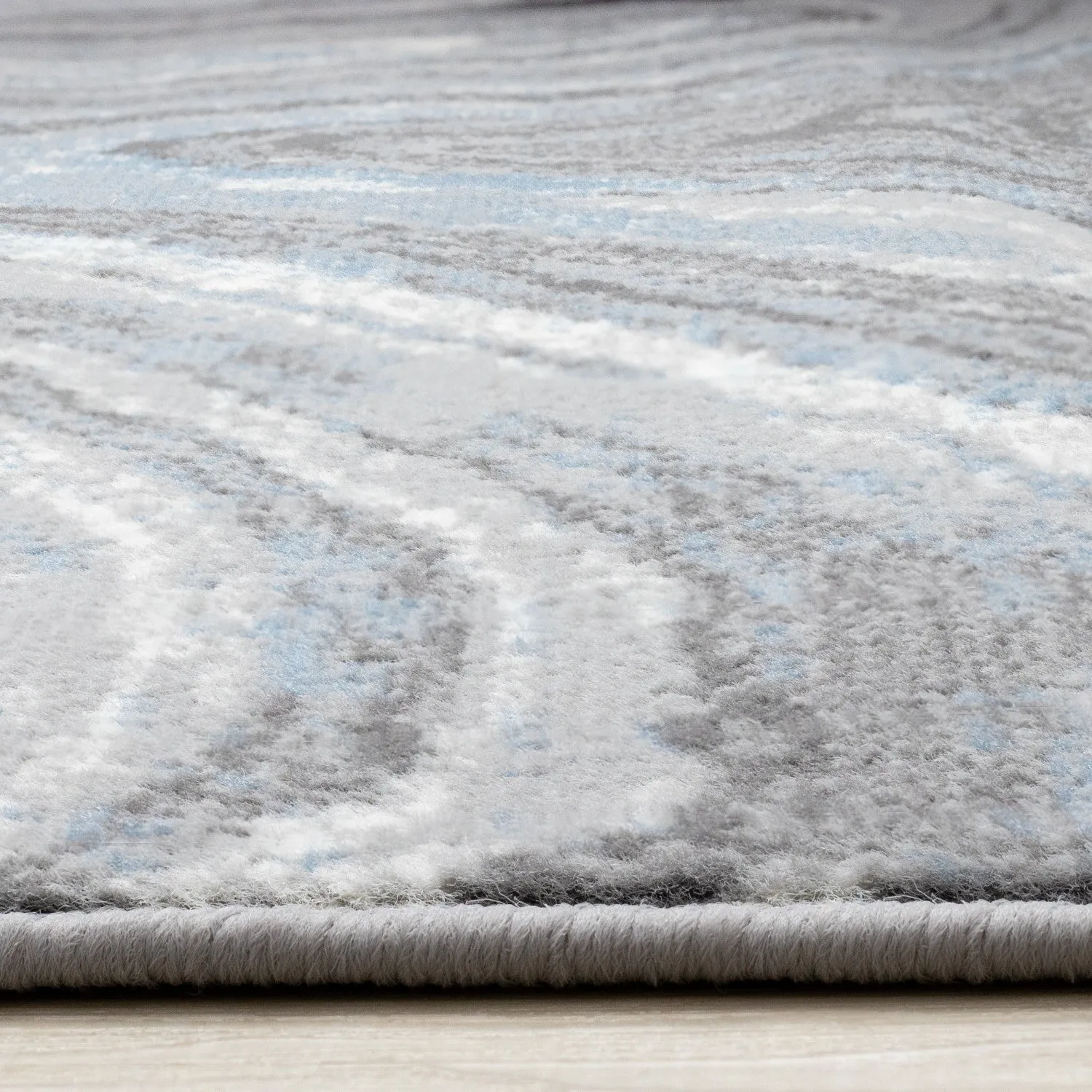 Functional Modern Area Rug - Blue Grey - 7' X 10'