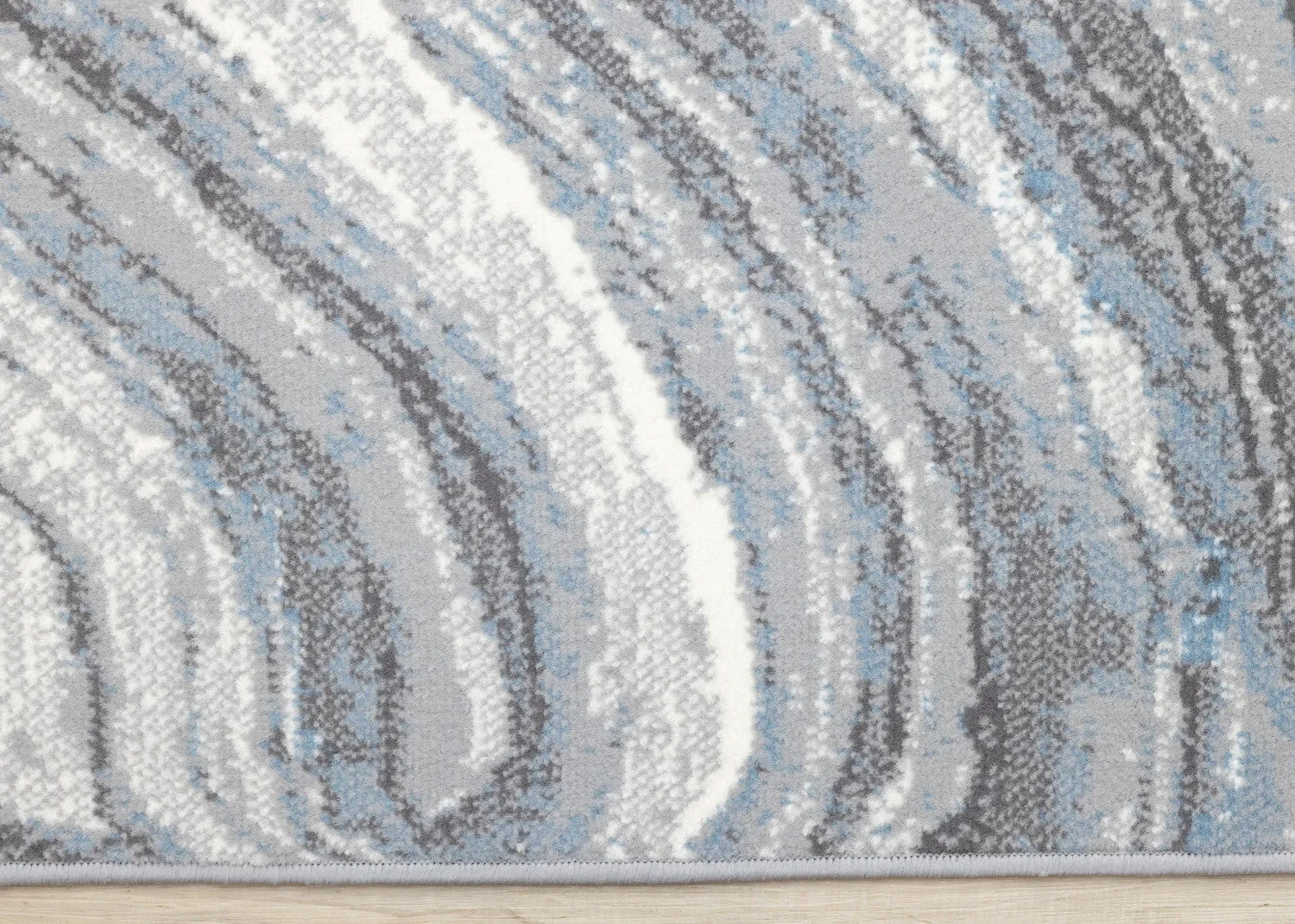 Functional Modern Area Rug - Blue Grey - 7' X 10'