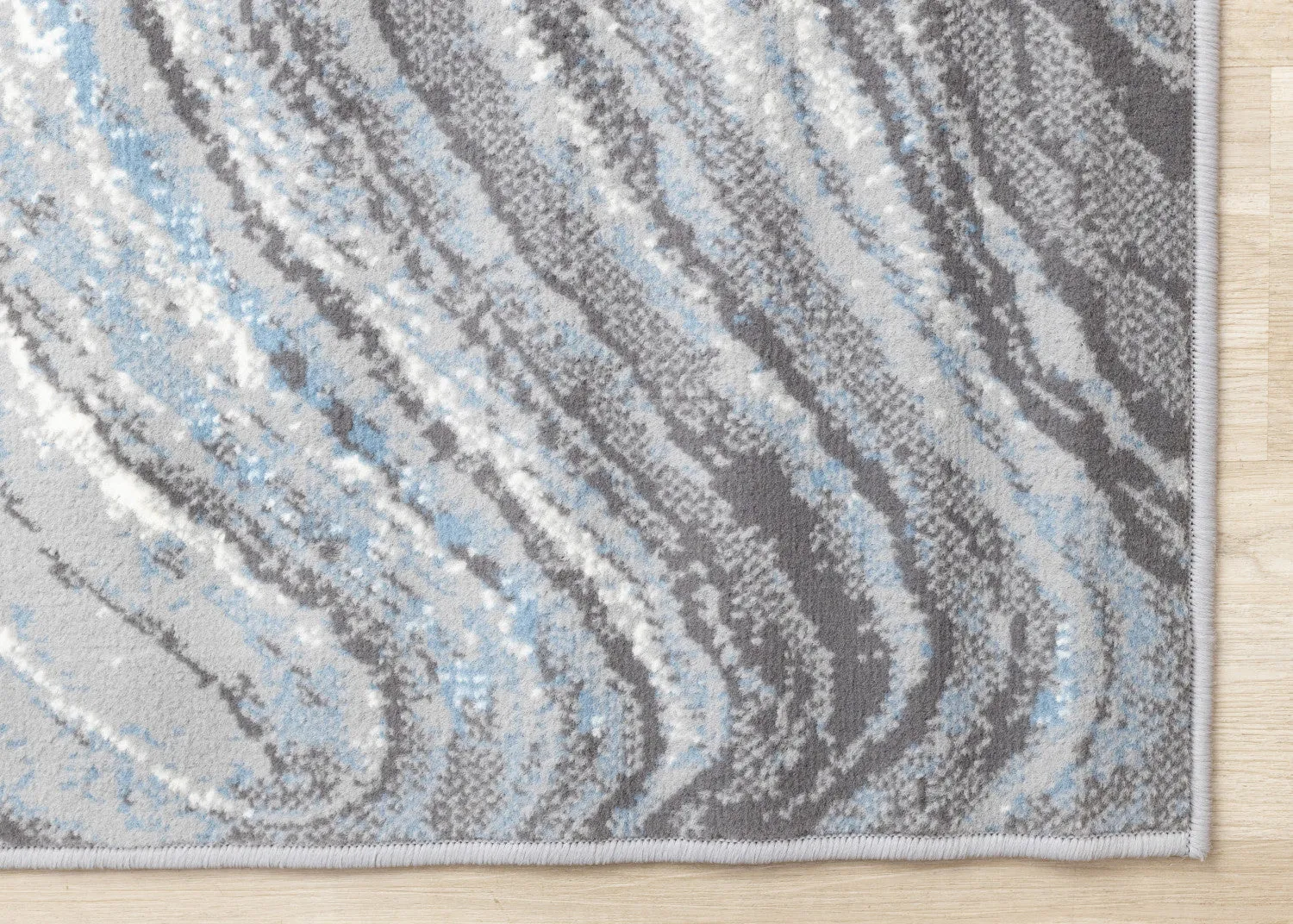 Functional Modern Area Rug - Blue Grey - 7' X 10'