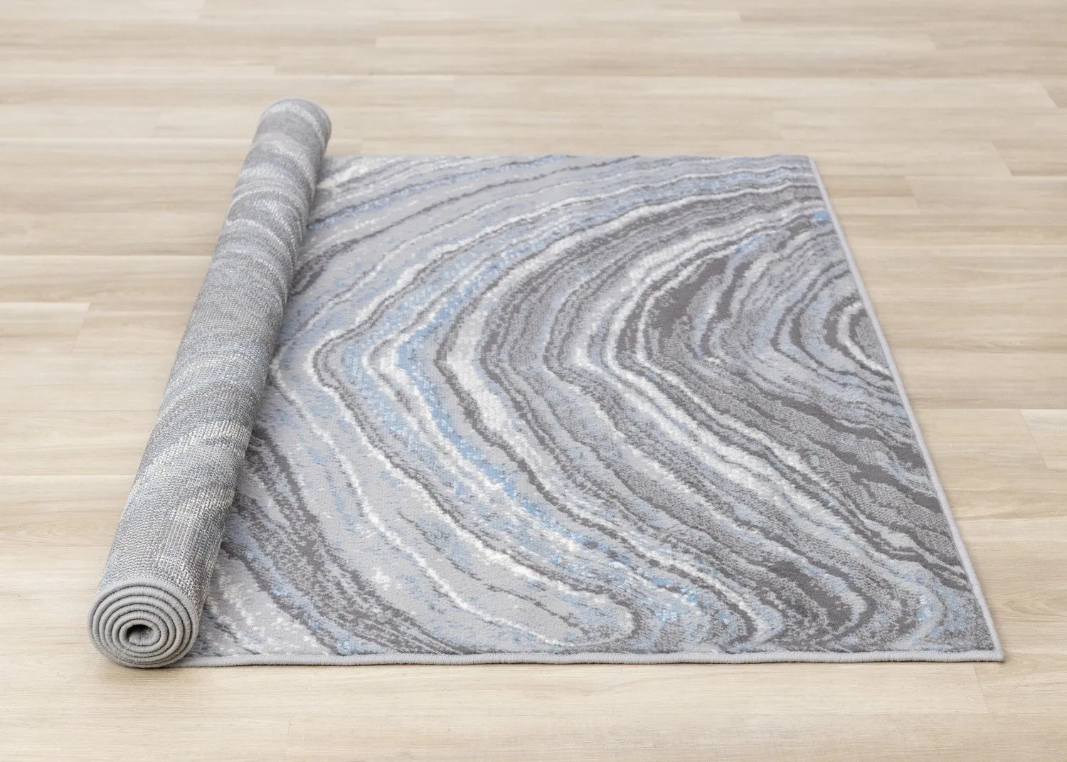 Functional Modern Area Rug - Blue Grey - 7' X 10'