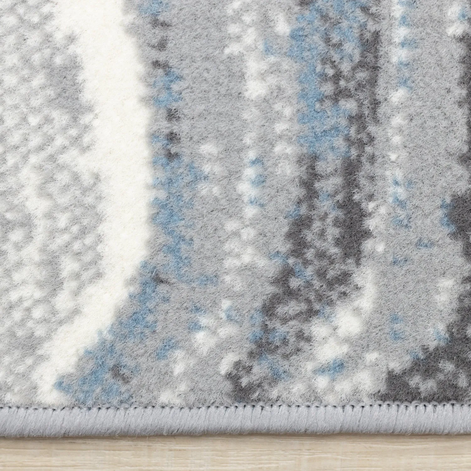 Functional Modern Area Rug - Blue Grey - 7' X 10'