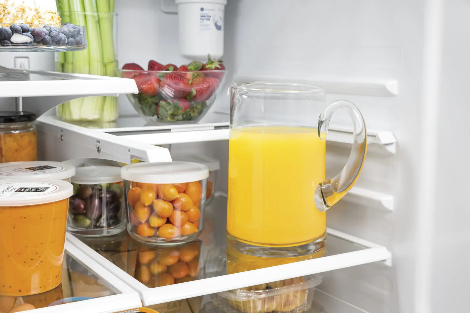 GE White Counter-Depth French Door Refrigerator (18.6 Cu. Ft.) - GWE19JGLWW