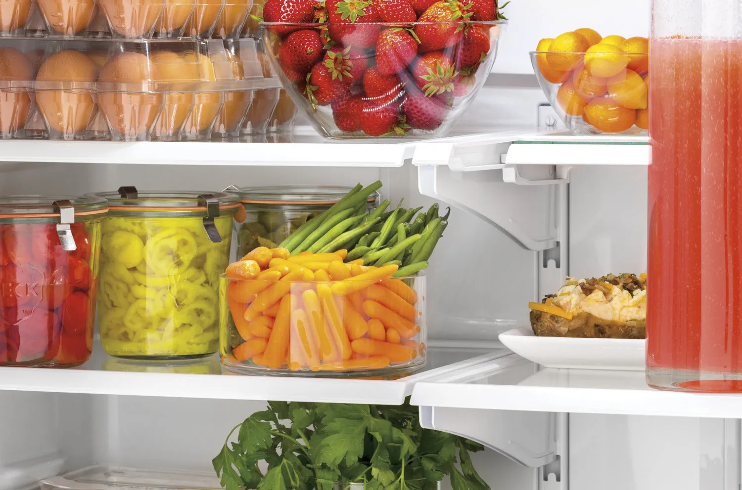 GE White Counter-Depth French Door Refrigerator (18.6 Cu. Ft.) - GWE19JGLWW