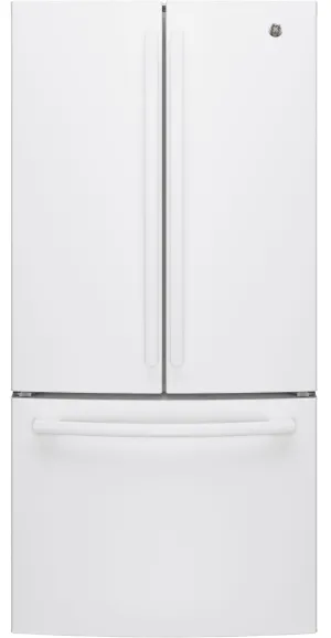 GE White Counter-Depth French Door Refrigerator (18.6 Cu. Ft.) - GWE19JGLWW