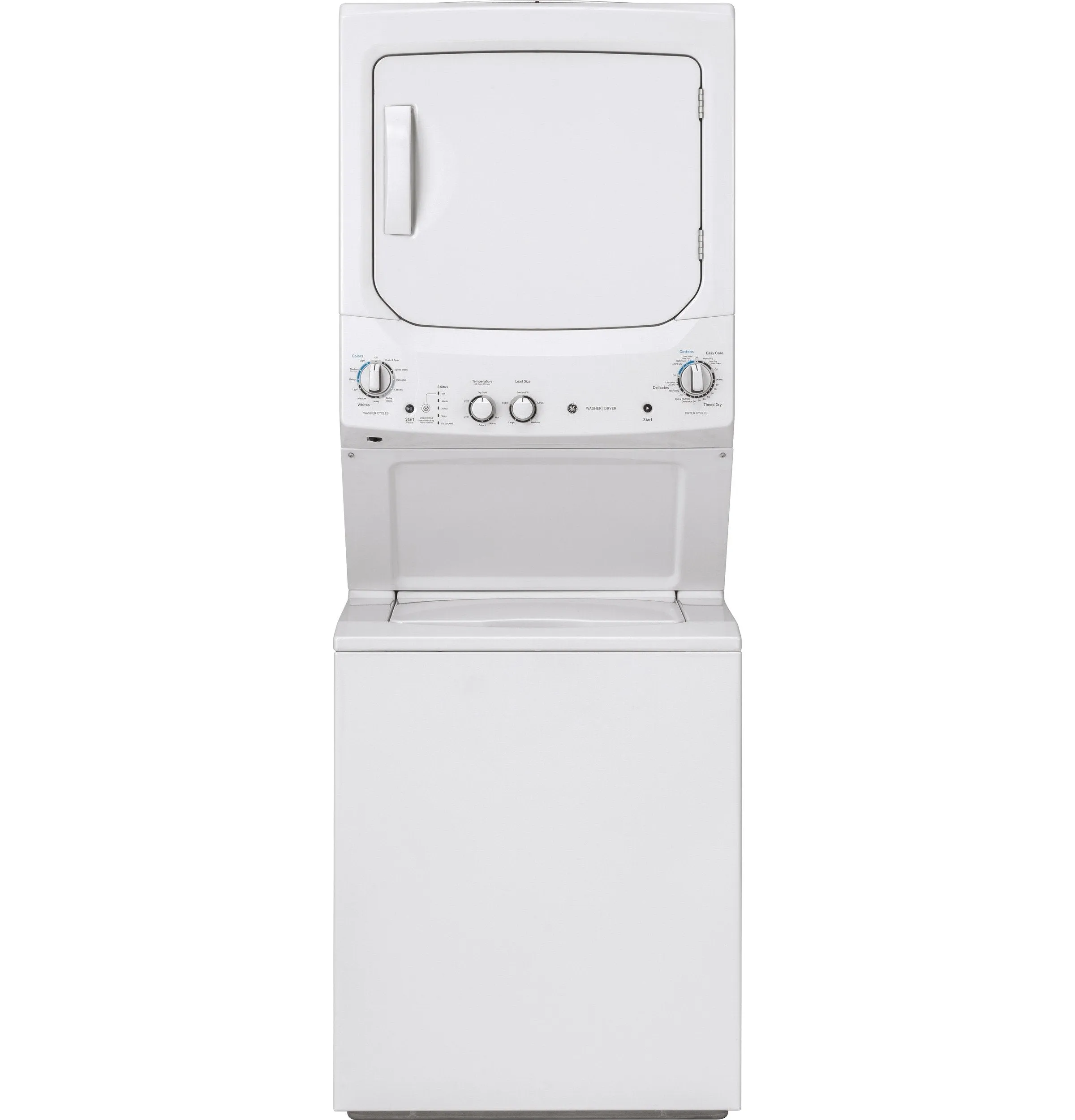 GE White Unitized Gas Laundry Centre - GUD24GSSMWW