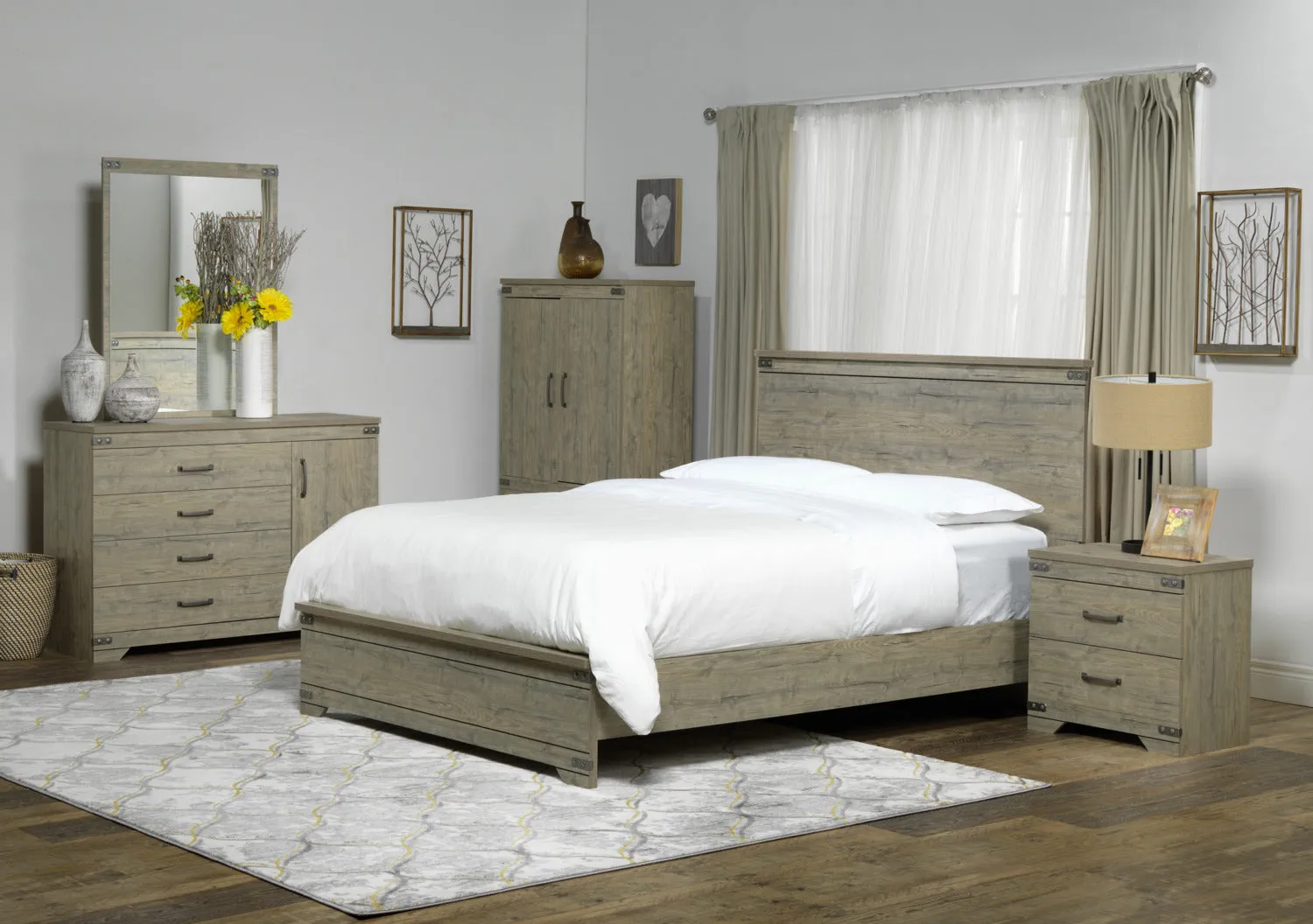 Gramado Mirror - Weathered Oak