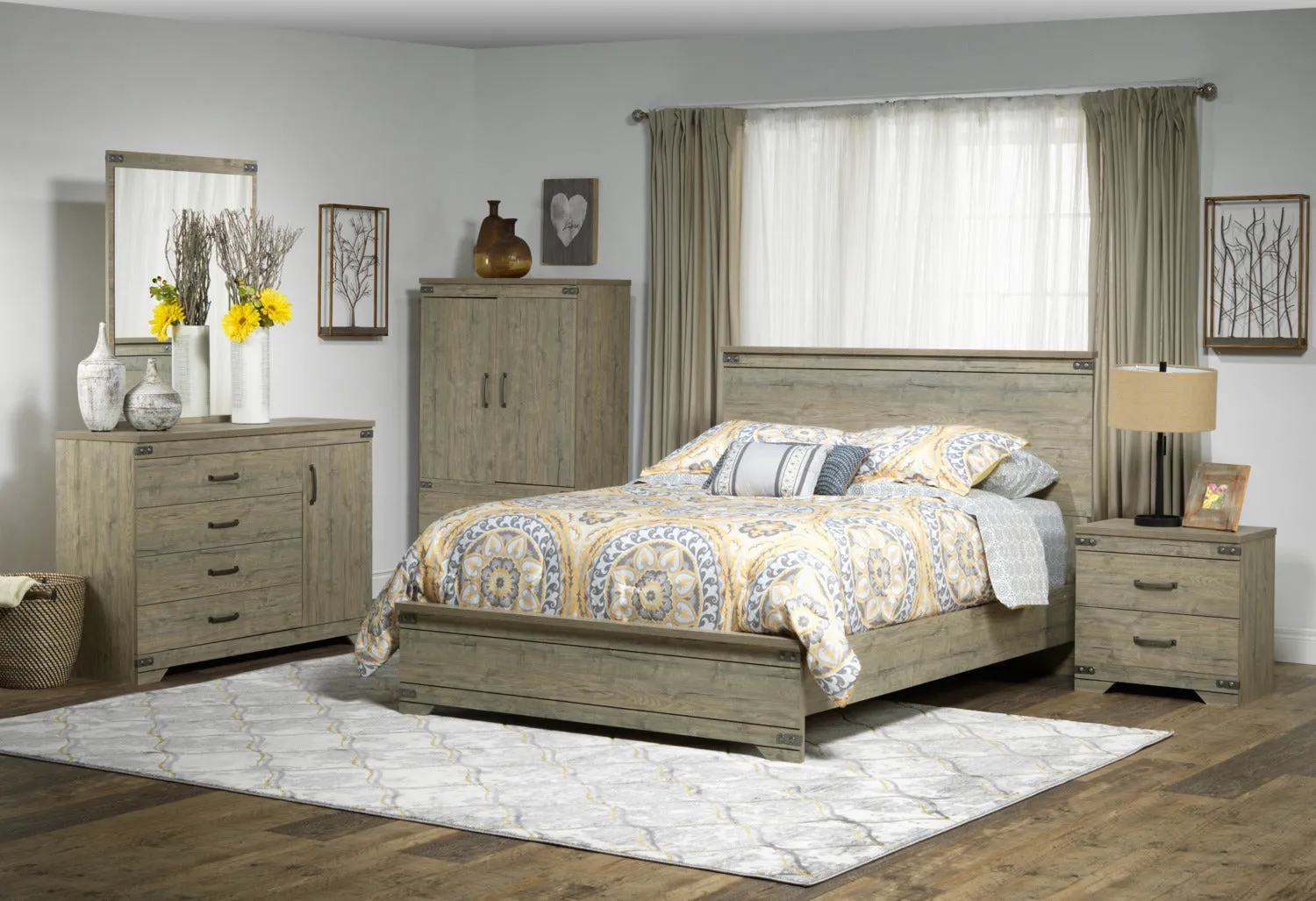 Gramado Mirror - Weathered Oak