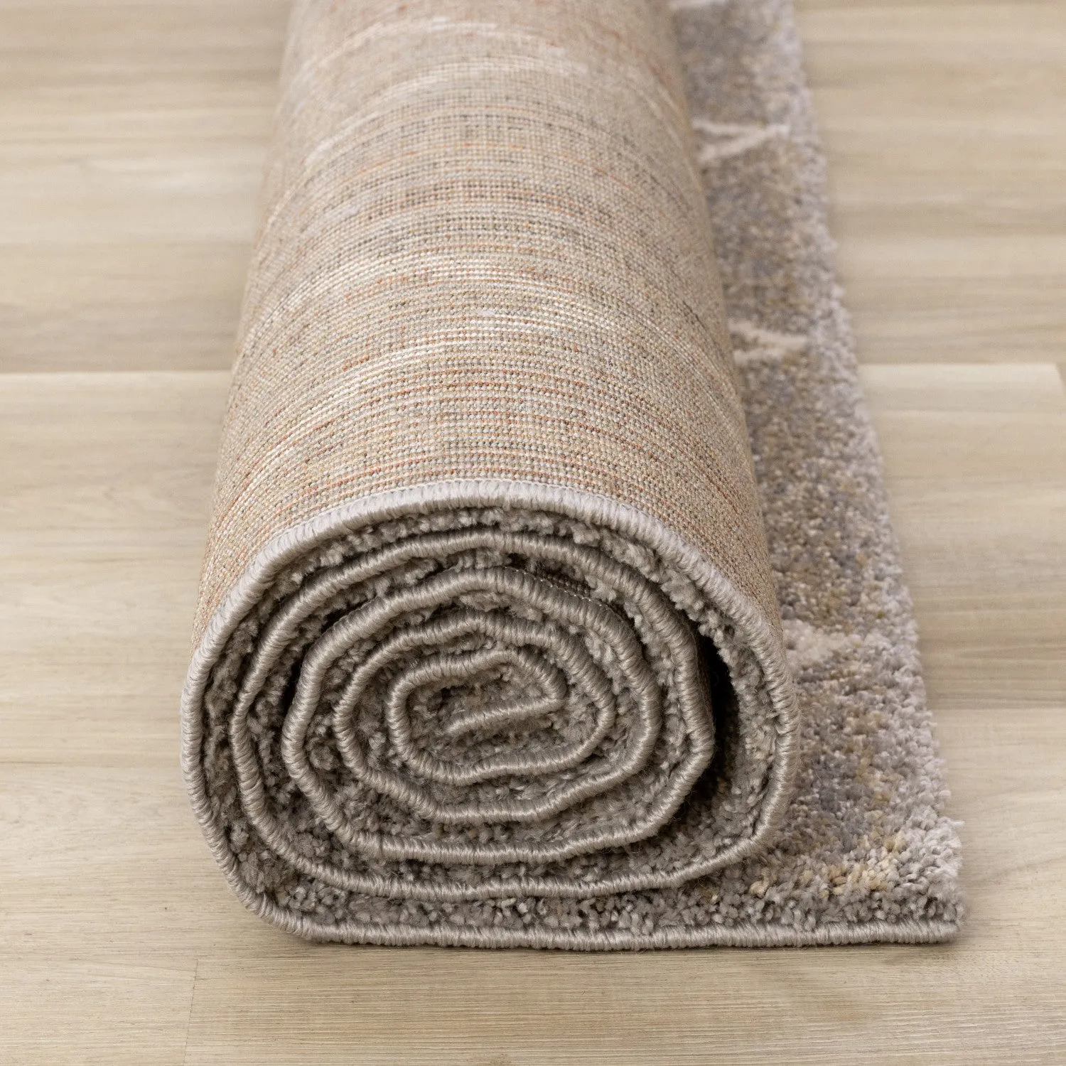 Halle Casual Contemporary Trellis Area Rug - Greige Cream - 5' X 8'