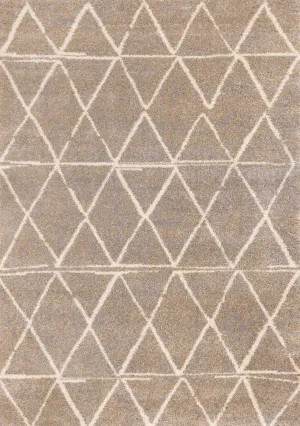 Halle Casual Contemporary Trellis Area Rug - Greige Cream - 5' X 8'