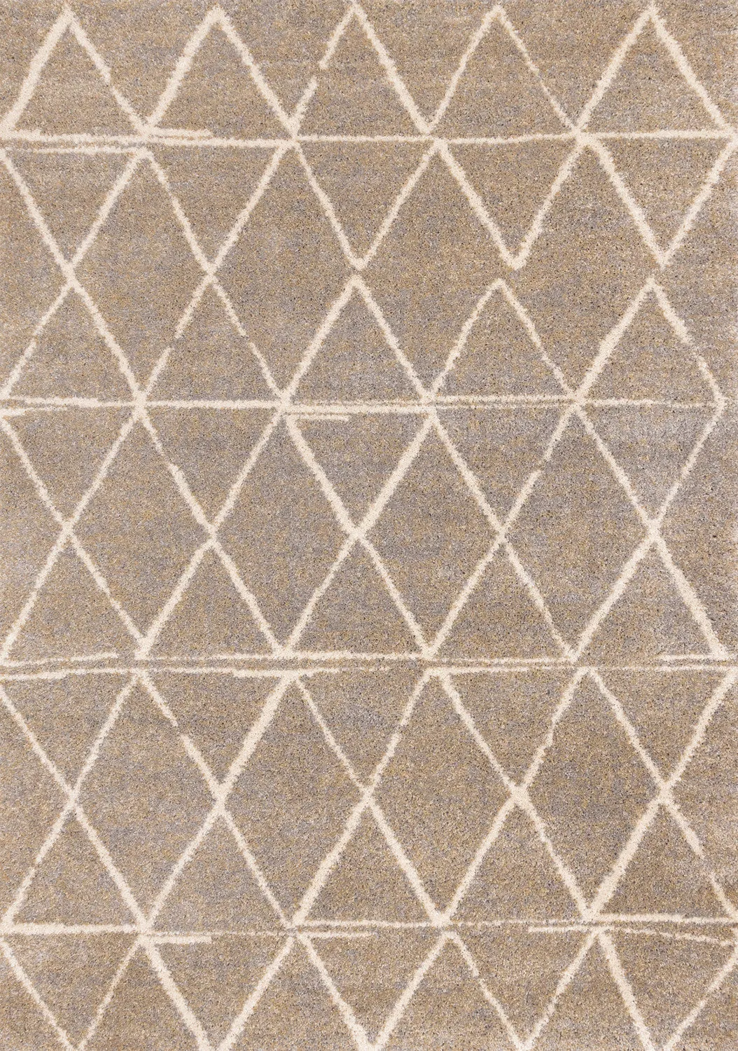 Halle Casual Contemporary Trellis Area Rug - Greige Cream - 5' X 8'