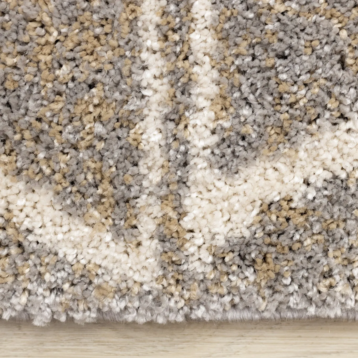 Halle Casual Contemporary Trellis Area Rug - Greige Cream - 5' X 8'