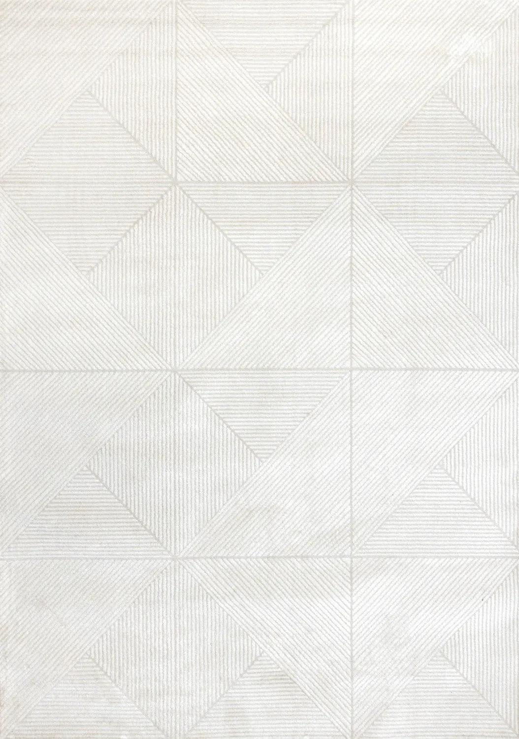 Hillary Neutral Diamonds Area Rug - Cream - 7' X 10'