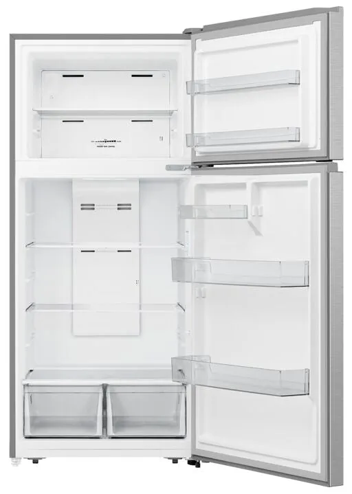 Hisense Fingerprint Resistant Silver 30" Top-Freezer Refrigerator (18 cu. ft.) - RT18A2FSD