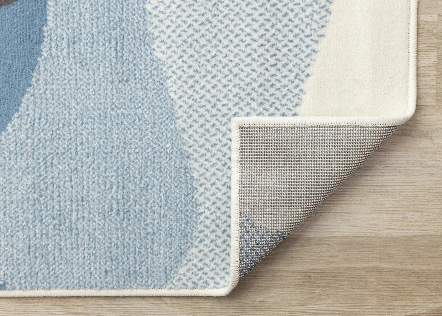 Kids Baby Penguin Area Rug - Grey Blue - 4' X 6'