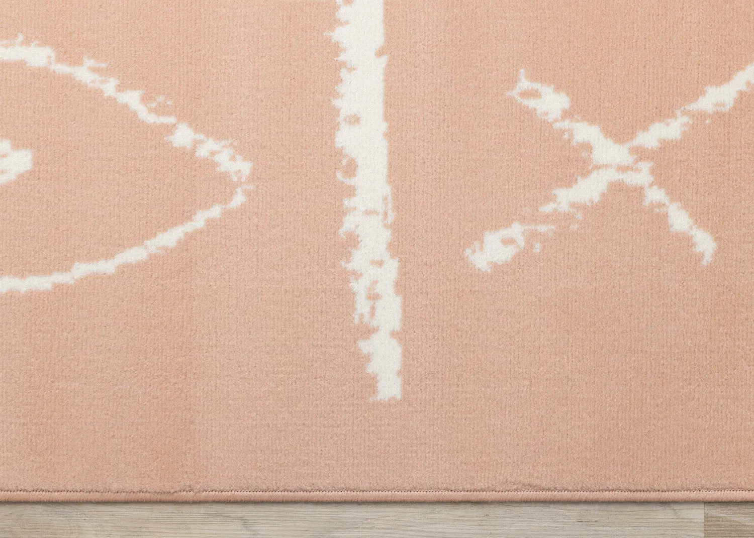 Kids Playing Board Area Rug - Pink Cream - 5' X 8'