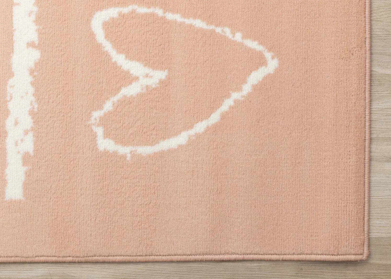 Kids Playing Board Area Rug - Pink Cream - 5' X 8'