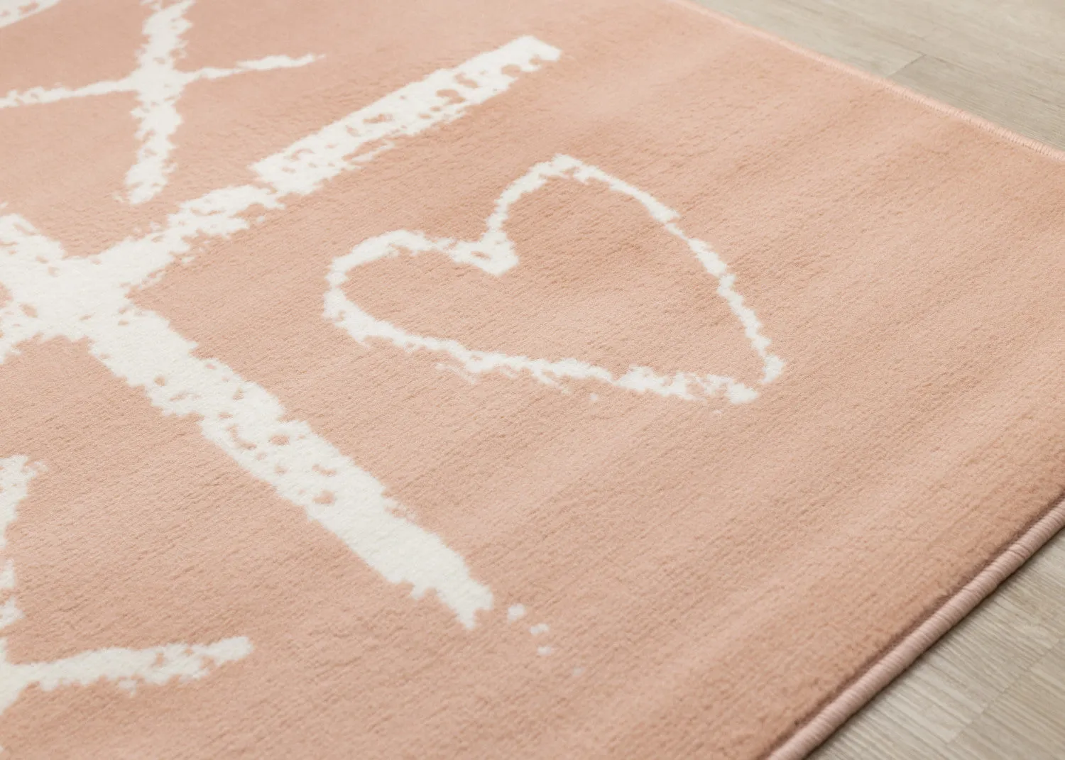 Kids Playing Board Area Rug - Pink Cream - 5' X 8'