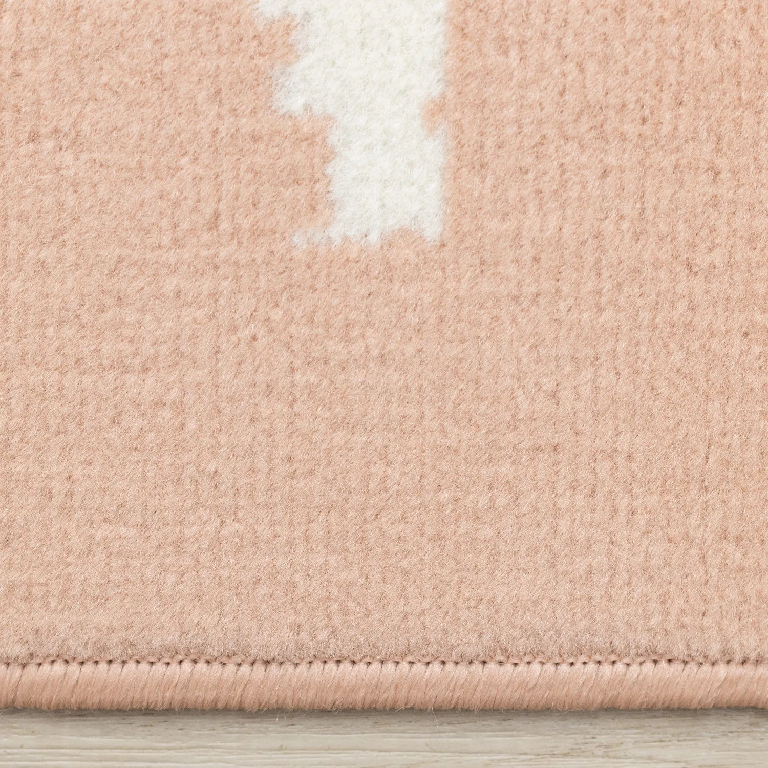 Kids Playing Board Area Rug - Pink Cream - 5' X 8'