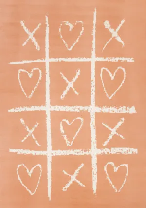 Kids Playing Board Area Rug - Pink Cream - 5' X 8'