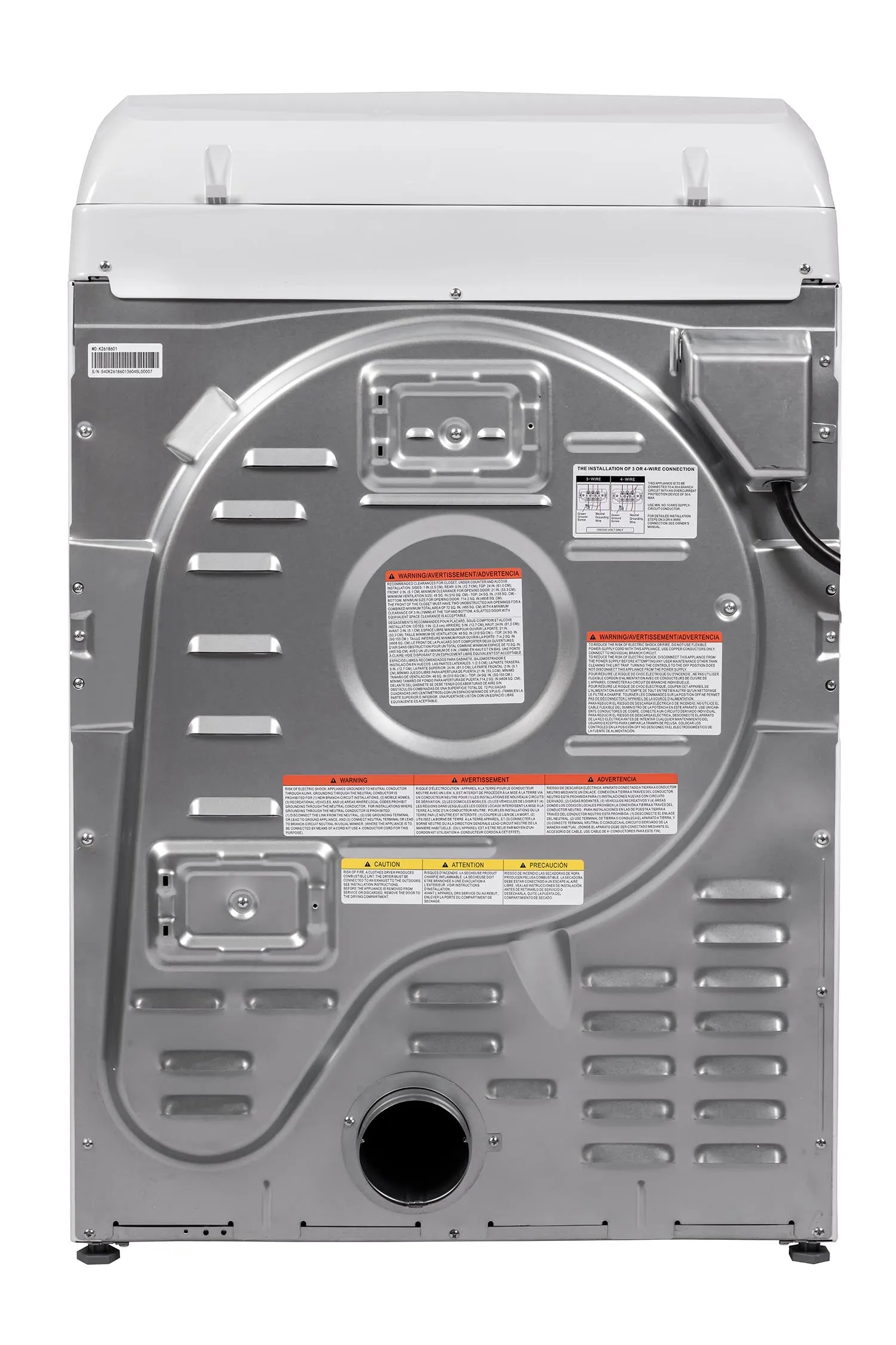 L2 White Electric Dryer (6.7 Cu. Ft) - LE43A3AWW
