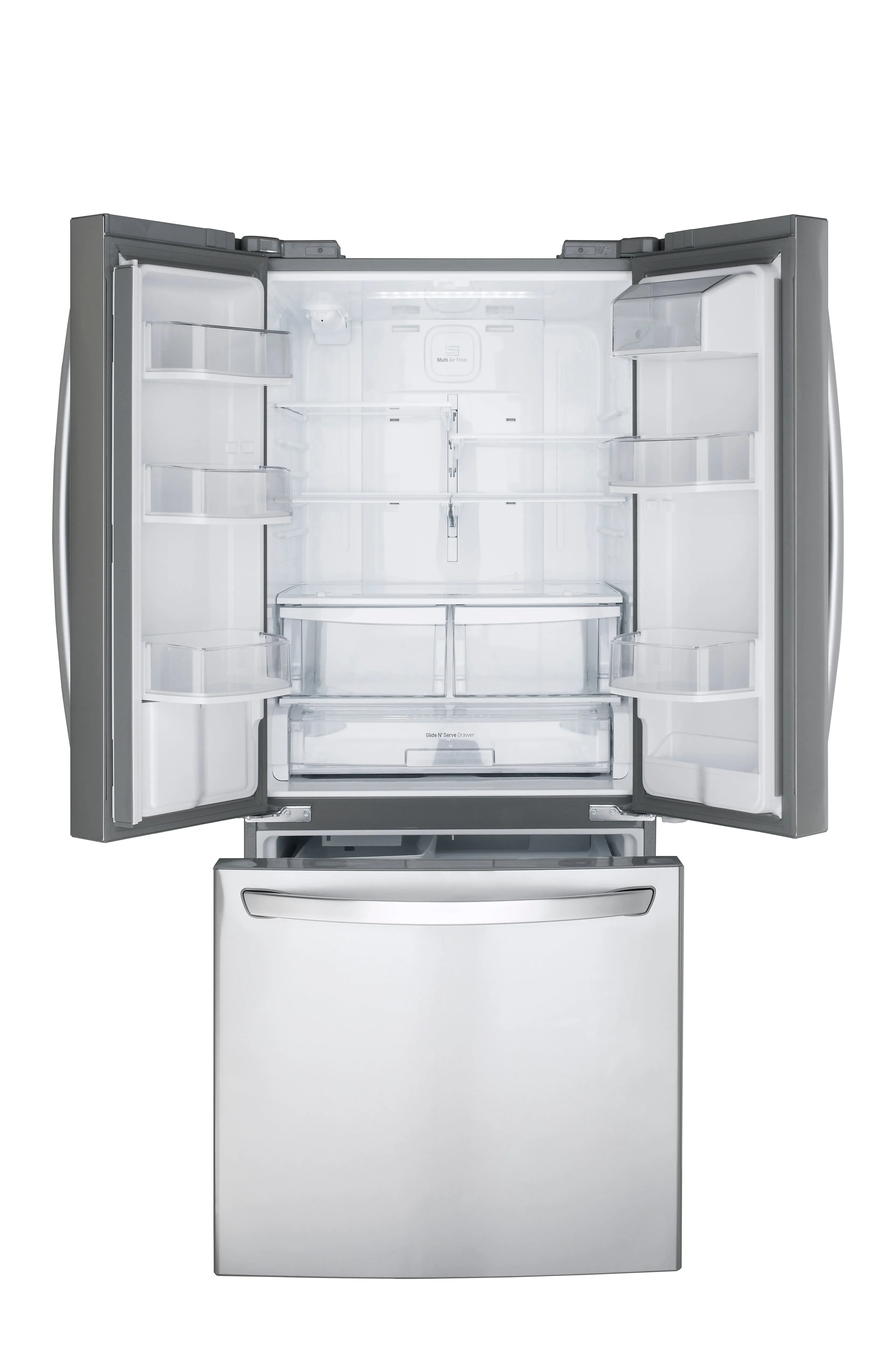 LG 30" Smudge Resistant Stainless Steel French Door Refrigerator with Water dispenser (22 cu. ft.) - LRFWS2200S