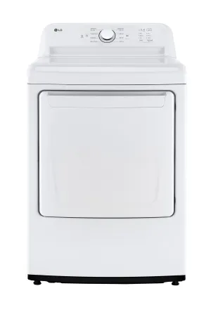 LG White Rear Control Energy Star Dryer with Sensor Dry (7.3 Cu. Ft) - DLE6100W