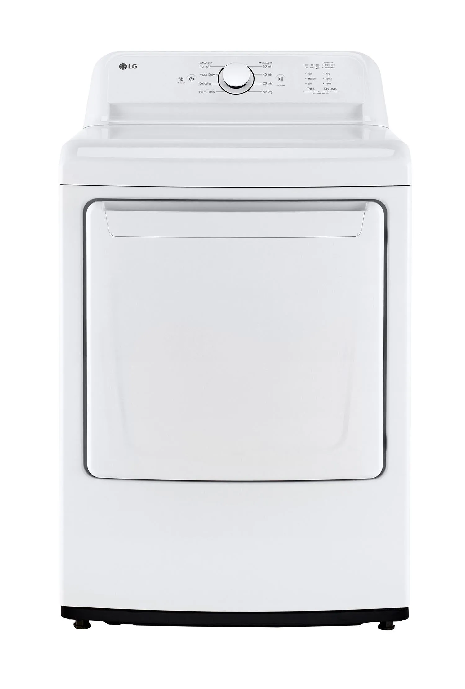 LG White Rear Control Energy Star Dryer with Sensor Dry (7.3 Cu. Ft) - DLE6100W