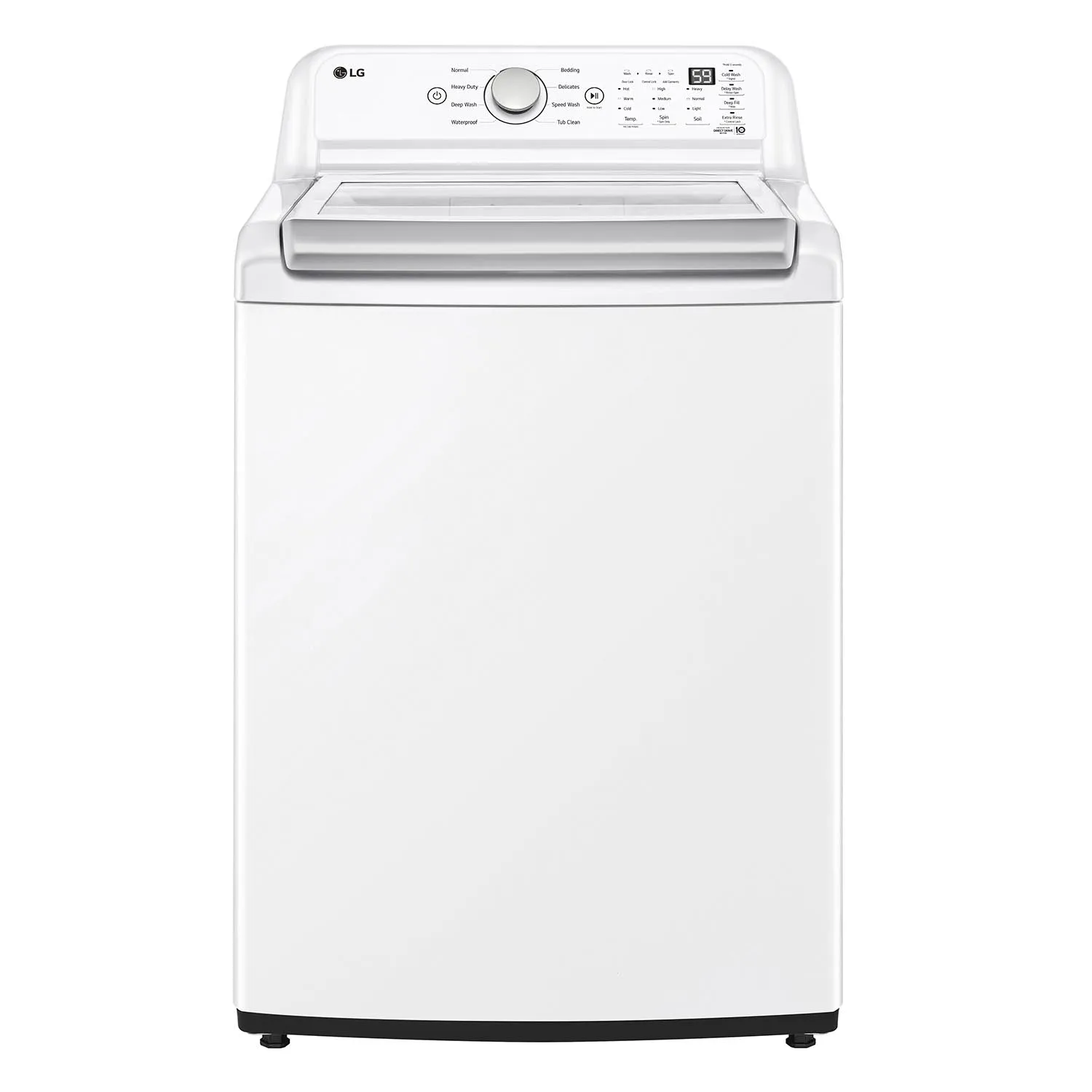 LG White Top Load Agitator Washer with 6Motion™ Technology (5.6 Cu. Ft) - WT7155CW