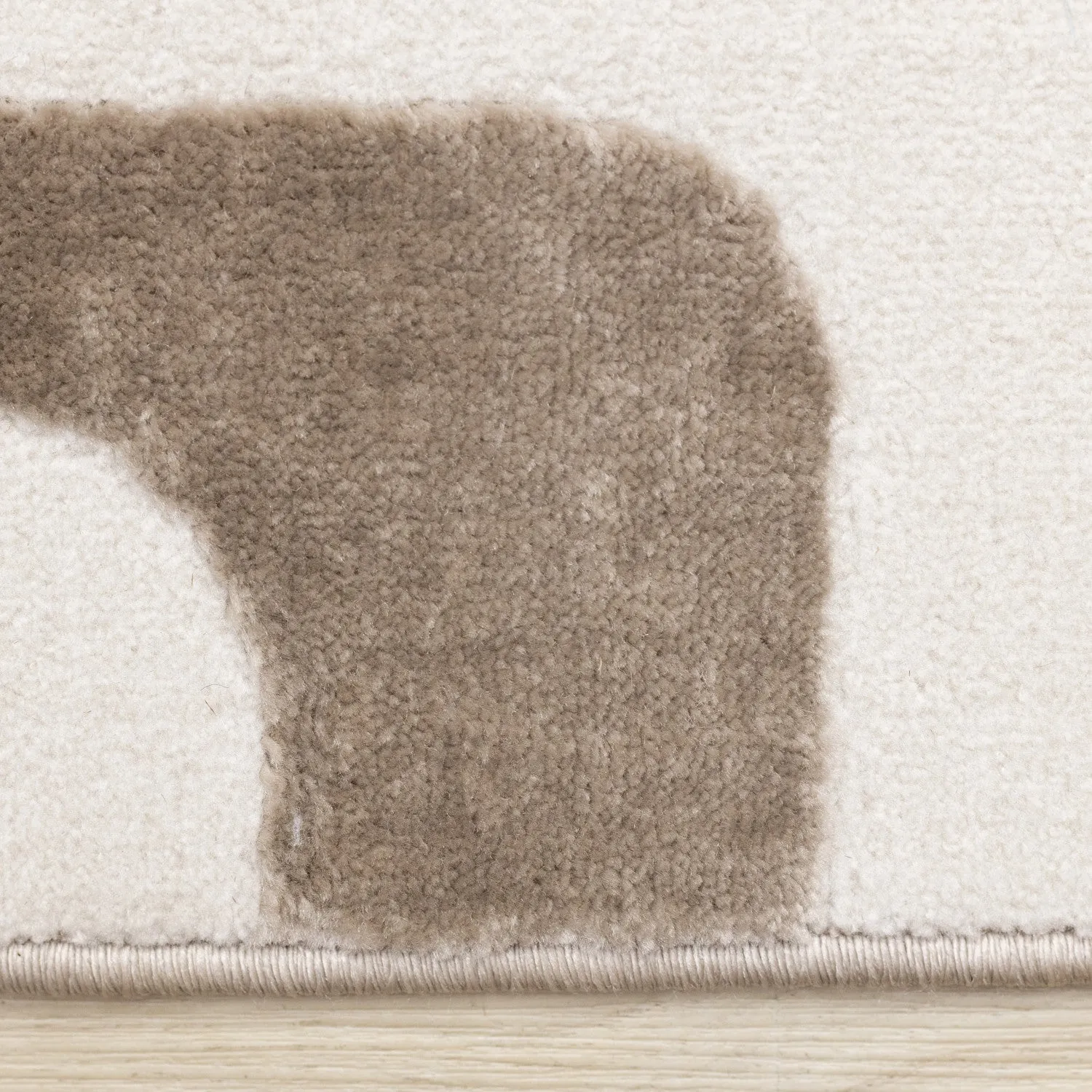 Logan Modern Vintage Area Rug - Brown Cream - 5' X 8'