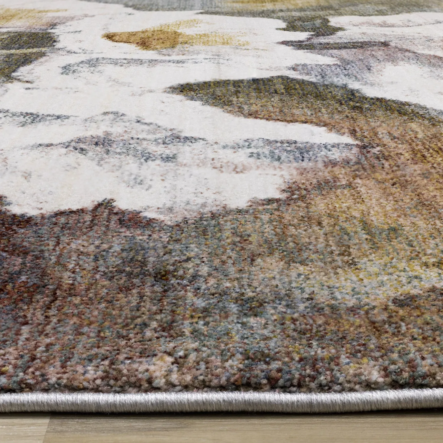 Macie Contemporary Floral Bloom Area Rug - Yellow White Green - 8' X 11'