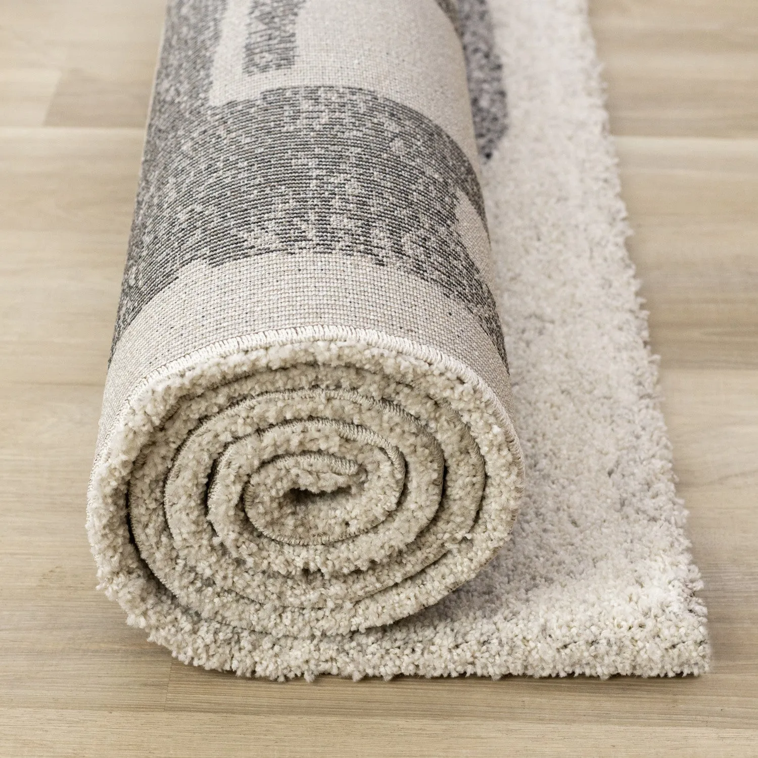 Marquee Modern Abstract Area Rug - Cream Black - 8' X 11'