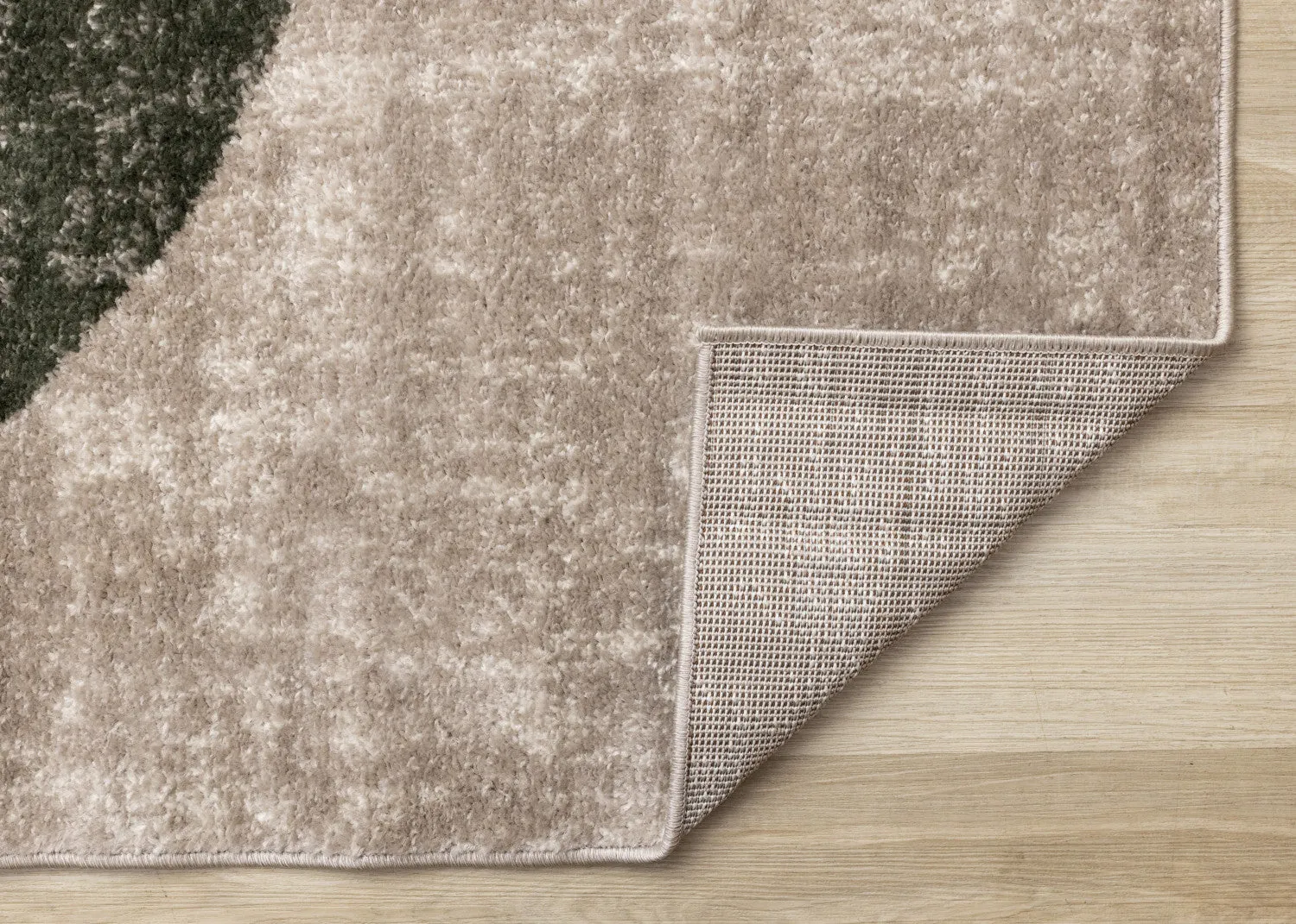 Maui Modern Geometric Area Rug - Grey Green Yellow - 5' X 8'