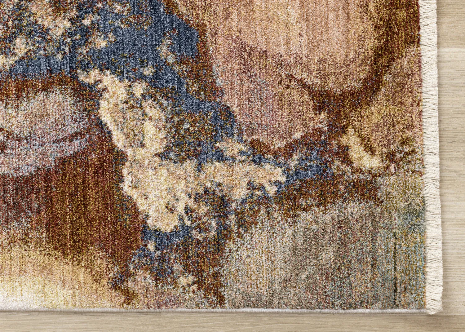 Micah Modern Galaxy Area Rug - Cream Grey Blue - 8' X 11'