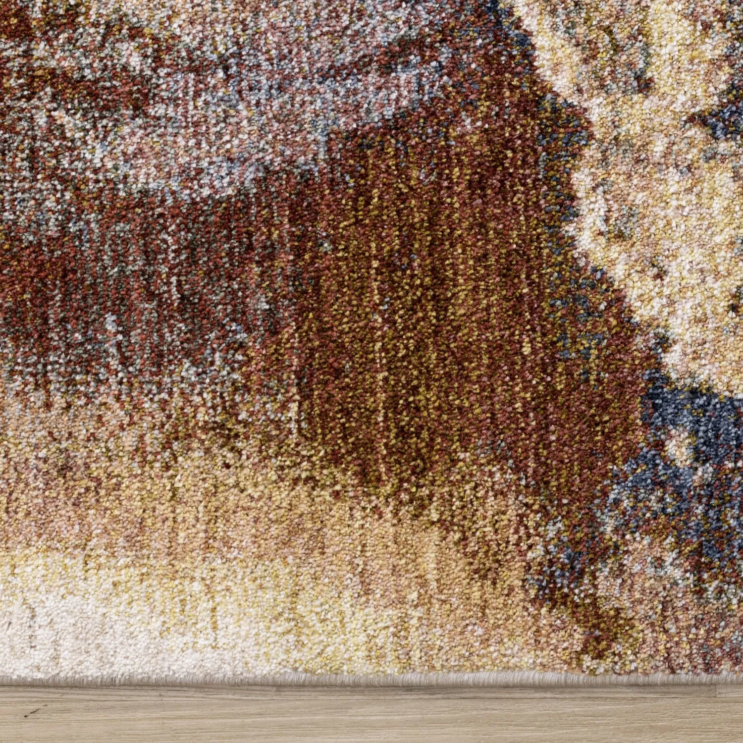 Micah Modern Galaxy Area Rug - Cream Grey Blue - 8' X 11'