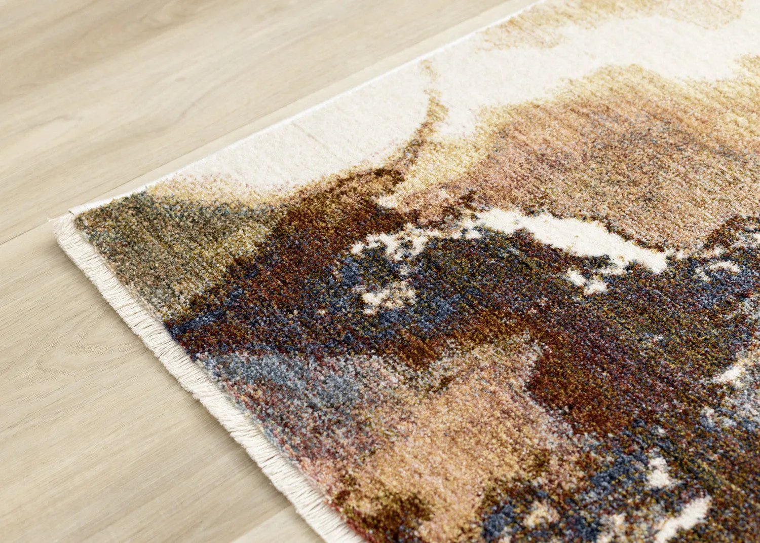 Micah Modern Galaxy Area Rug - Cream Grey Blue - 8' X 11'
