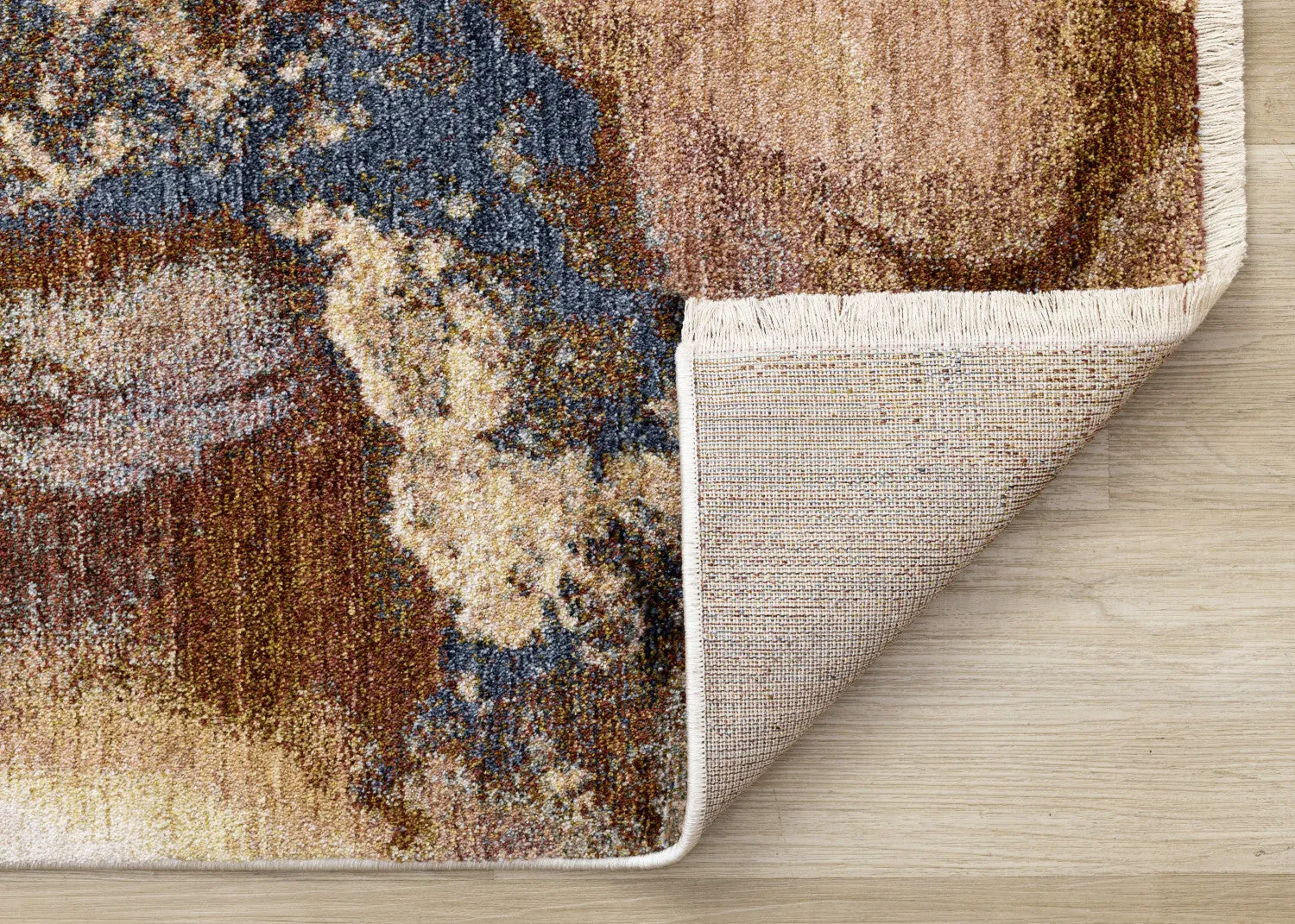 Micah Modern Galaxy Area Rug - Cream Grey Blue - 8' X 11'