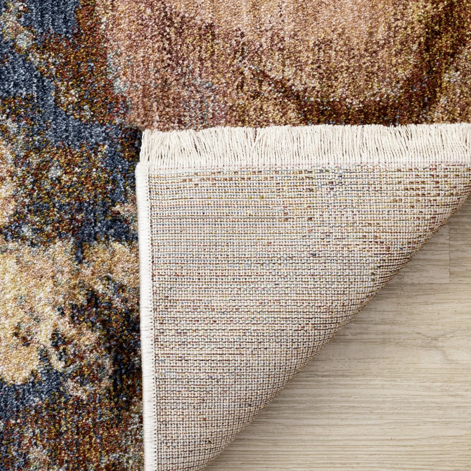 Micah Modern Galaxy Area Rug - Cream Grey Blue - 8' X 11'