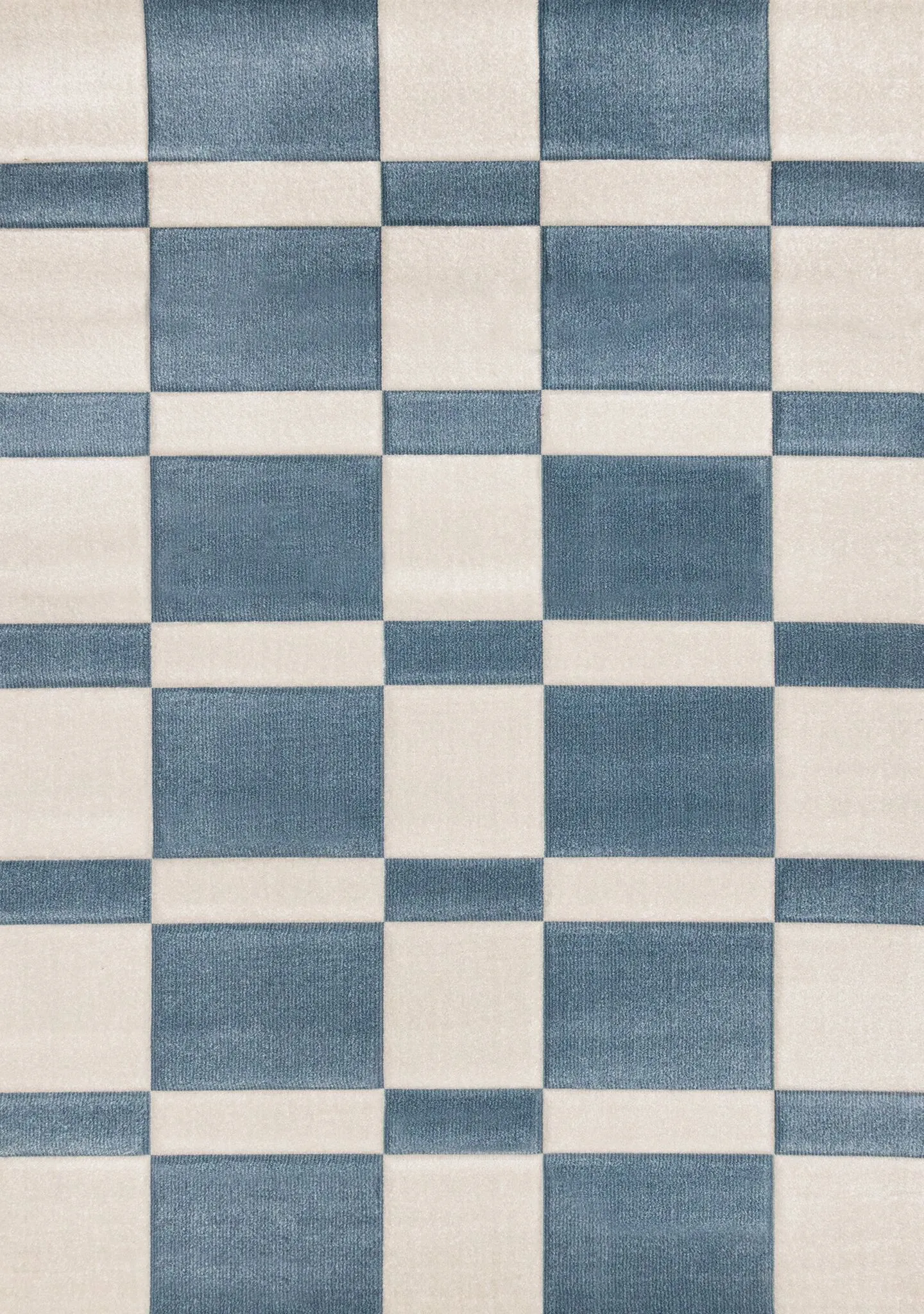 Ocean Blocks 5'3" x 7'7" Banded Rectangle Area Rug - Blue, White