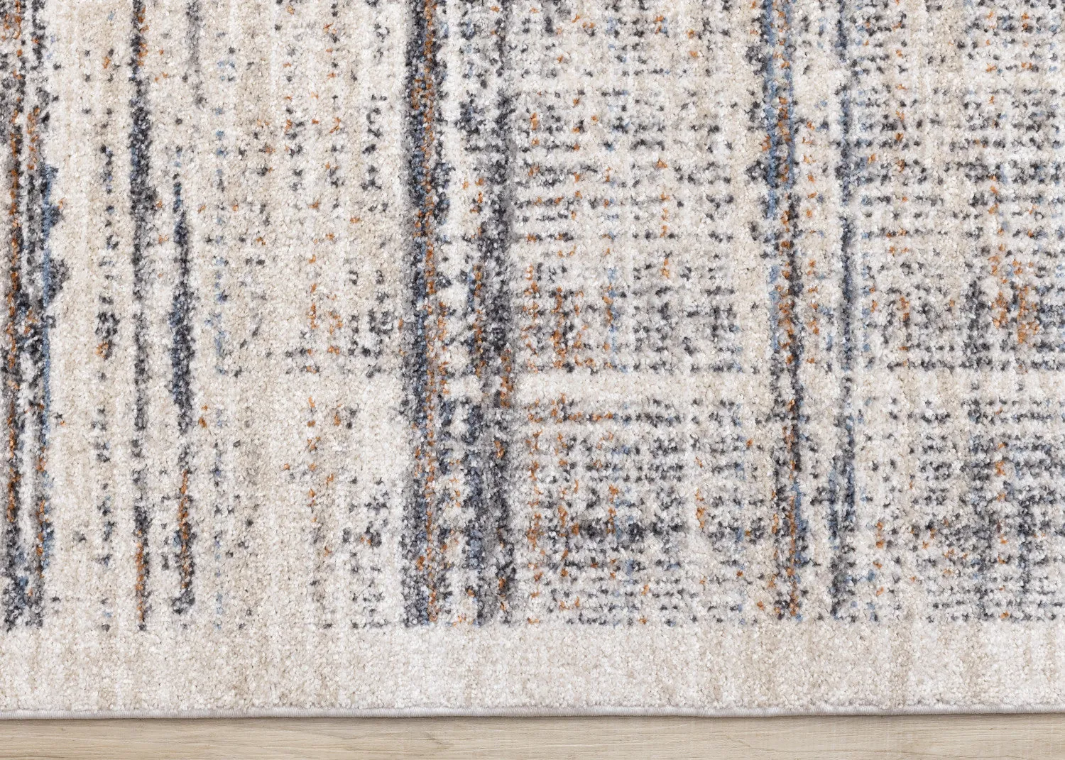 Sadie Casual Contemporary Area Rug - Grey Beige - 5' X 8'