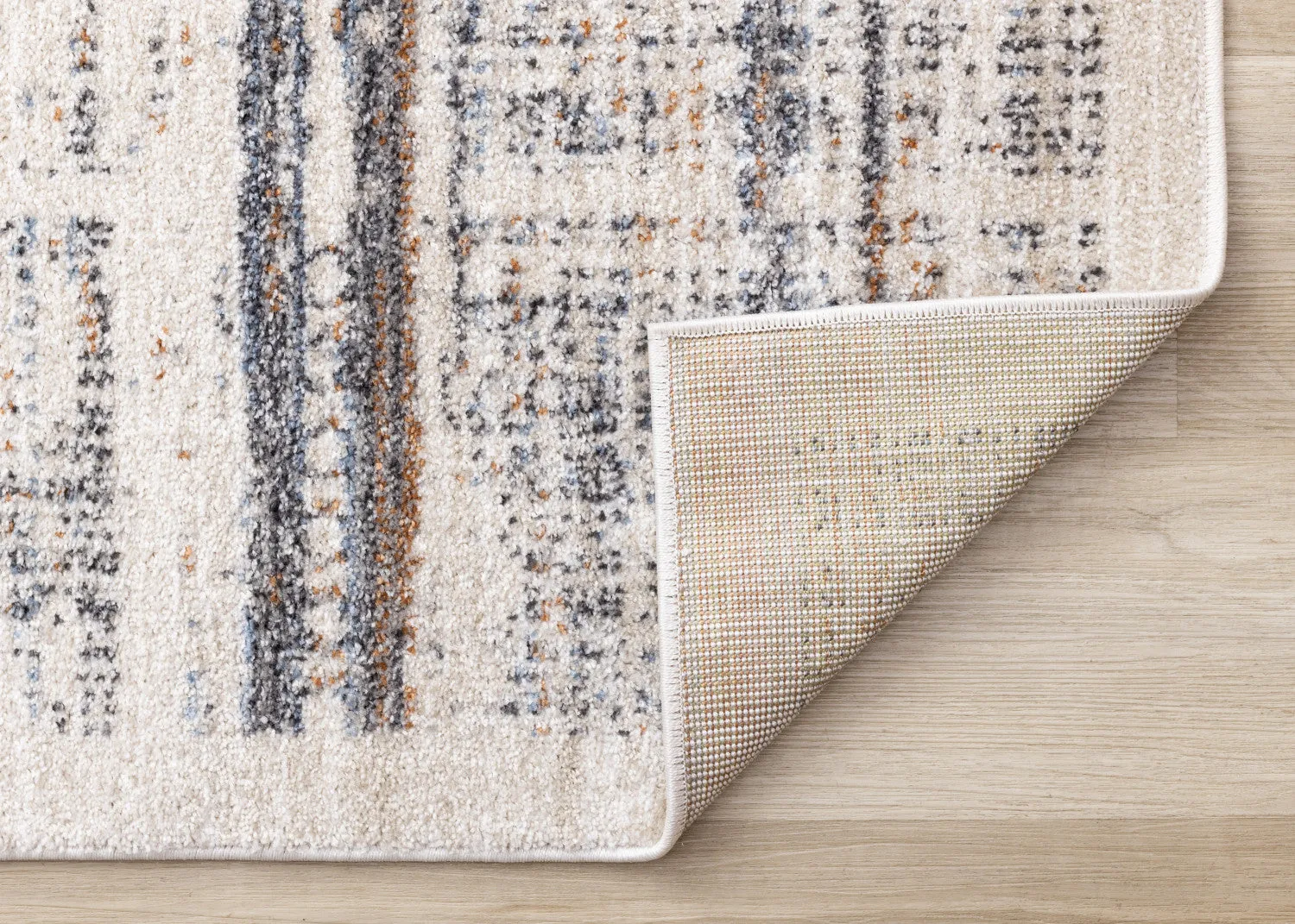 Sadie Casual Contemporary Area Rug - Grey Beige - 5' X 8'
