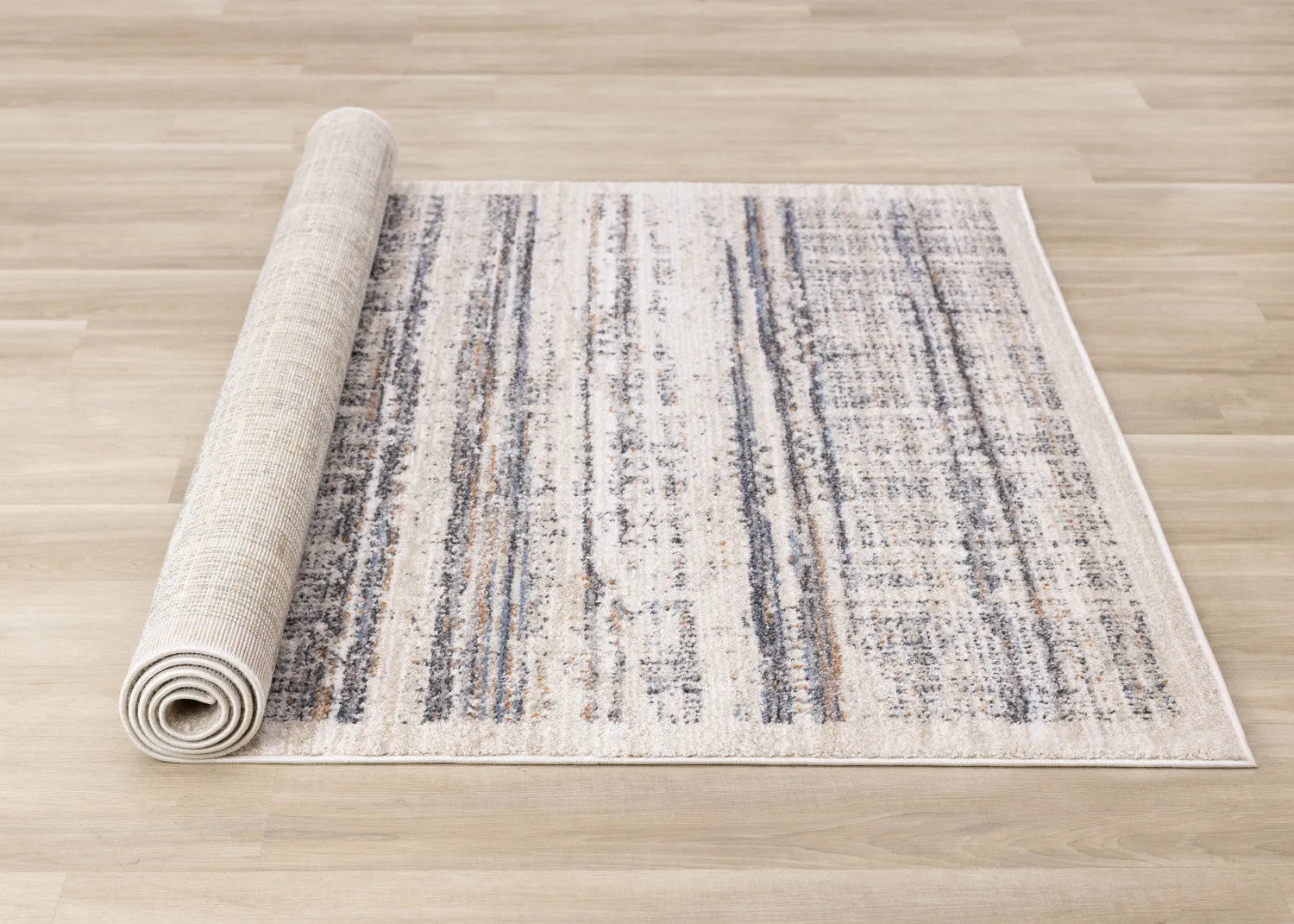 Sadie Casual Contemporary Area Rug - Grey Beige - 5' X 8'