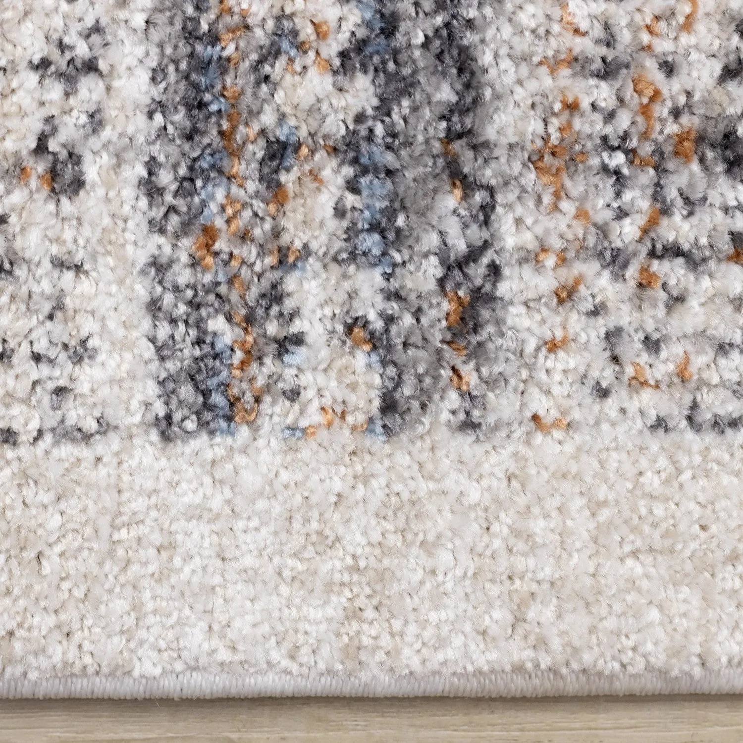 Sadie Casual Contemporary Area Rug - Grey Beige - 5' X 8'