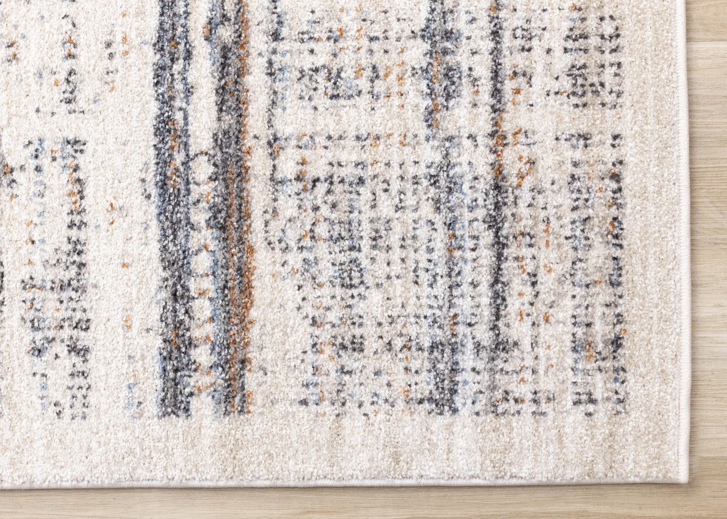 Sadie Casual Contemporary Area Rug - Grey Beige - 5' X 8'