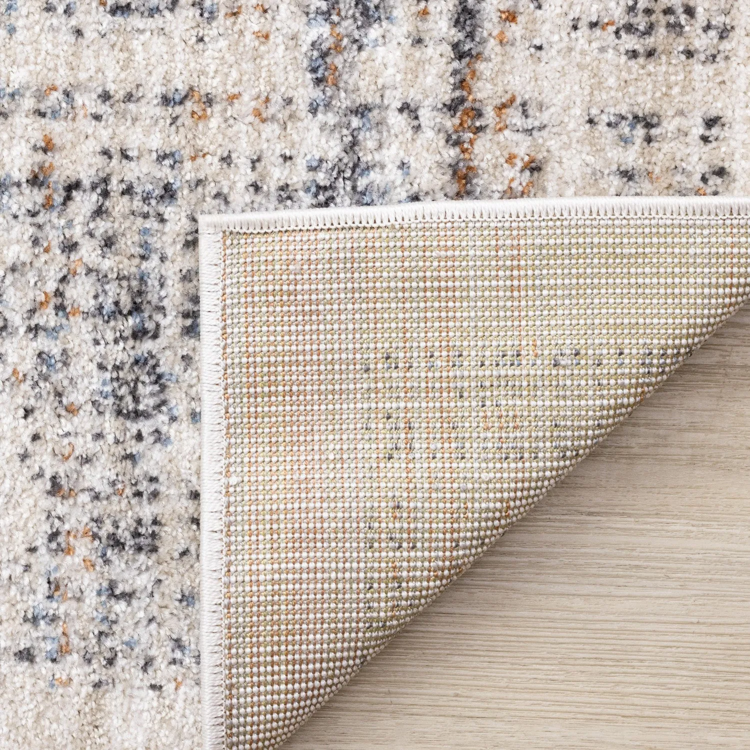 Sadie Casual Contemporary Area Rug - Grey Beige - 5' X 8'