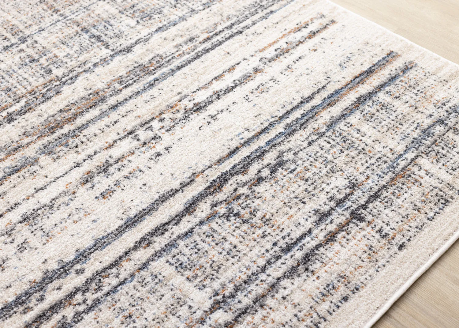 Sadie Casual Contemporary Area Rug - Grey Beige - 5' X 8'