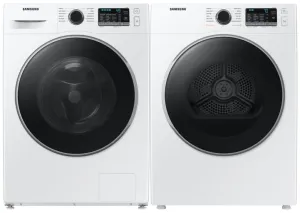 Samsung White Front-Load Washer (2.9 cu. ft.) & Electric Dryer (4.0 cu. ft.) - WW25B6800AW/AC/DV25B6800EW/AC