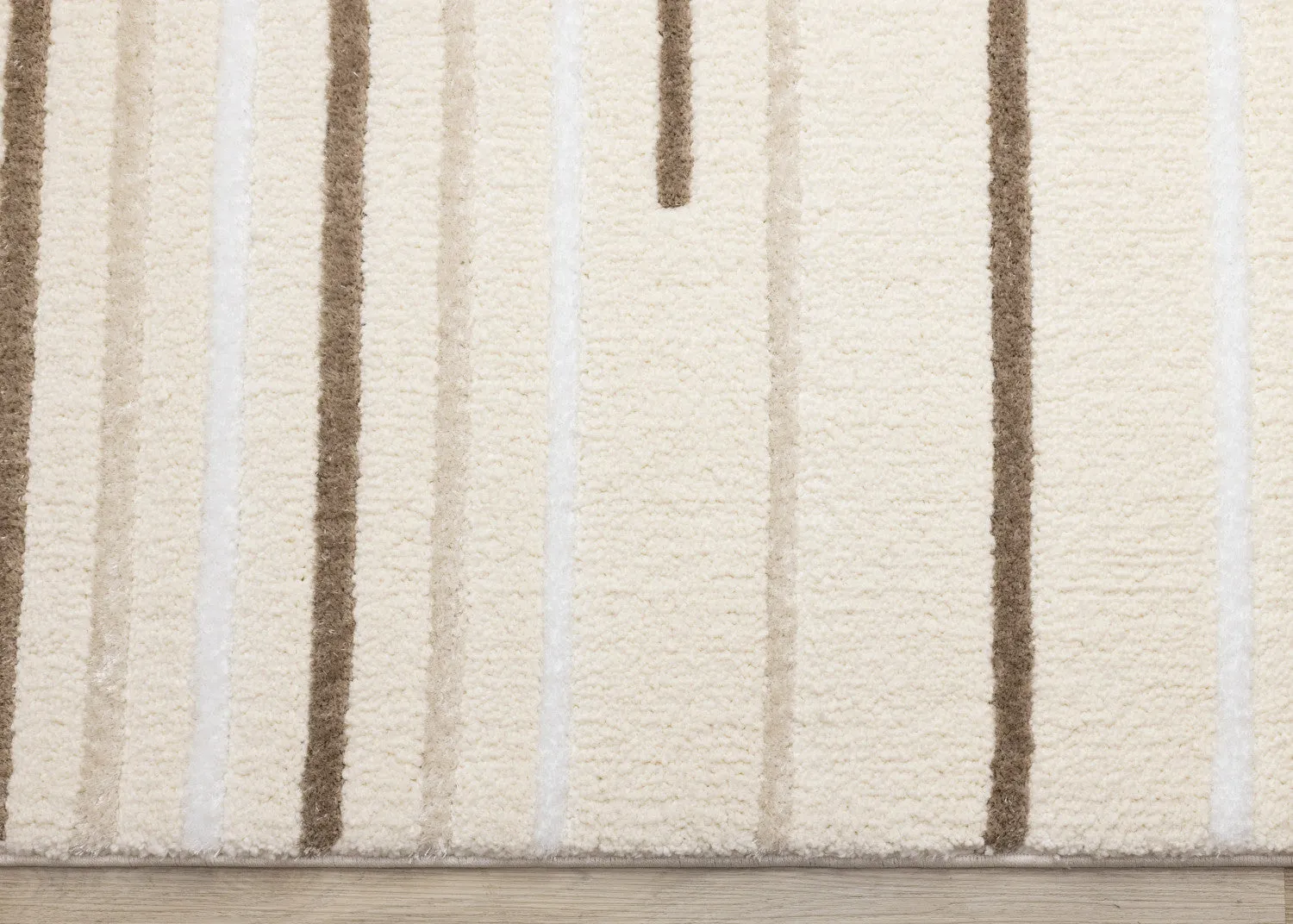Sasha Soft Modern Lines Area Rug - Cream - 8' X 11'
